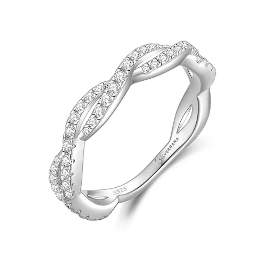 D Color VVS Moissanite Eternity Wedding Band for Women 925 Sterling Silver Stackable Anniversary Ring for Her Size 4
D Color VVS Moissanite Eternity Wedding Band for Women 925 Sterling Silver Stackable Anniversary Ring for Her Size 4