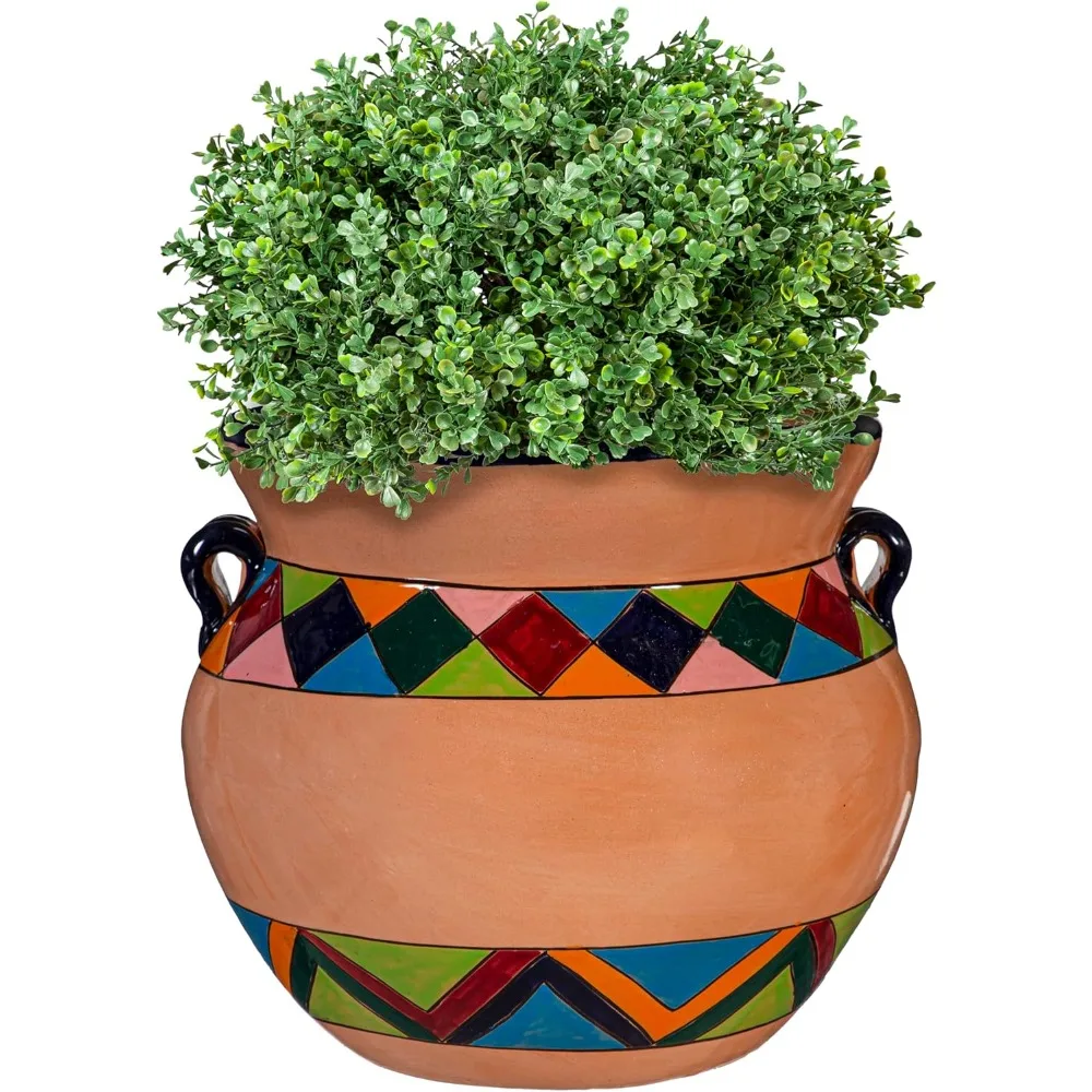 Evergreen Garden Talavera Mexican Pottery Ceramic Chata | Flower Pot Plant Succulent | Indoor Outdoor (14 in. Multicolor Striped
Evergreen Garden Talavera Mexican Pottery Ceramic Chata | Flower Pot Plant Succulent | Indoor Outdoor (14 in. Multicolor Striped