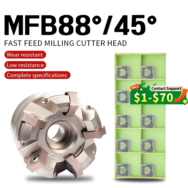 MFB288/45R 50mm-100mm Milling Cutter Large Depth fast feedsturdyHeavy Cutting Disc Heavy Cutting SNMU Milling Cutter Tools
MFB288/45R 50mm-100mm Milling Cutter Large Depth fast feedsturdyHeavy Cutting Disc Heavy Cutting SNMU Milling Cutter Tools