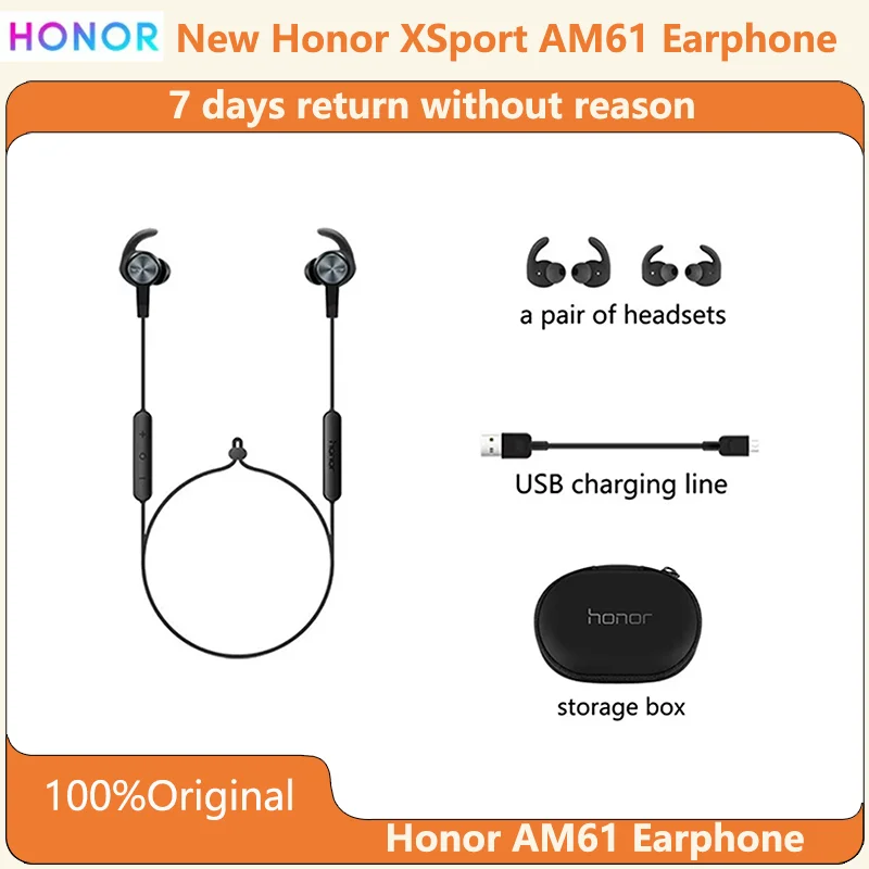 Original Honor XSport AM61 Earphone Bluetooth Wireless Connection with Mic In-Ear Style Charge Easy Headset for Huawei
Original Honor XSport AM61 Earphone Bluetooth Wireless Connection with Mic In-Ear Style Charge Easy Headset for Huawei