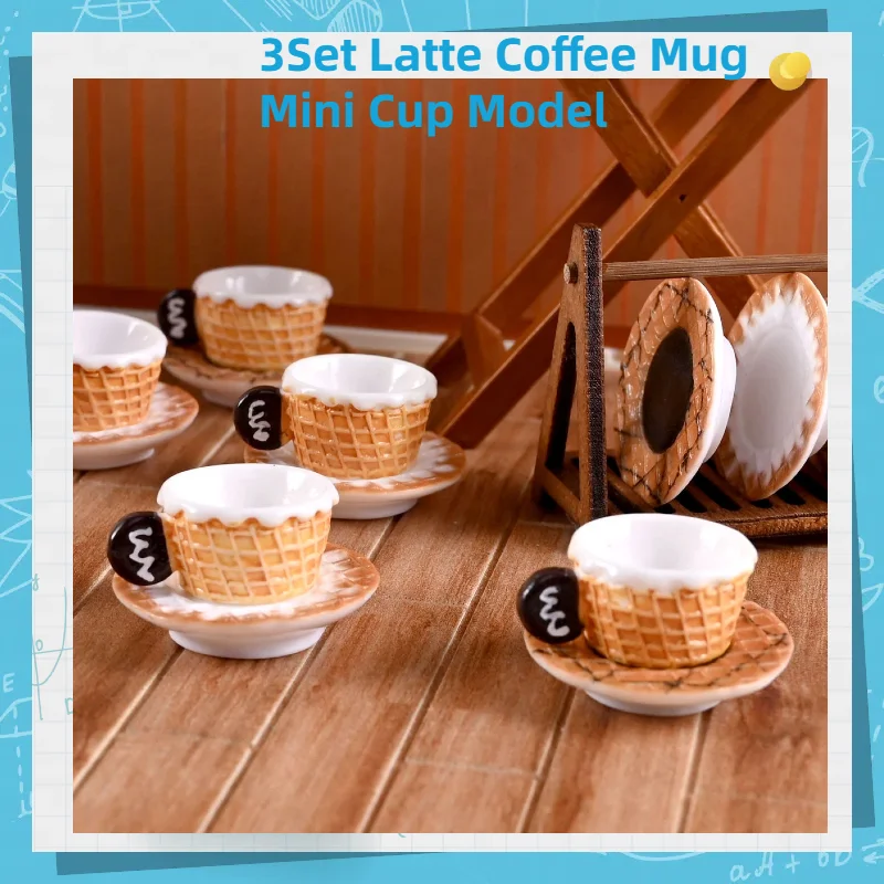 3set Mini Latte Coffee Mug Cup Model Miniature Dollhouse Toys For Home Decor Accessories
3set Mini Latte Coffee Mug Cup Model Miniature Dollhouse Toys For Home Decor Accessories