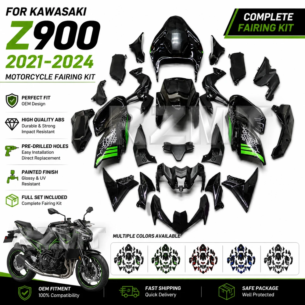 For Kawasaki Z900 2020 2021-2024 Full Complete Fairing Kit All Body Panels ABS Plastic Carbon Fiber Look Motorcycle Exterior Set
For Kawasaki Z900 2020 2021-2024 Full Complete Fairing Kit All Body Panels ABS Plastic Carbon Fiber Look Motorcycle Exterior Set
