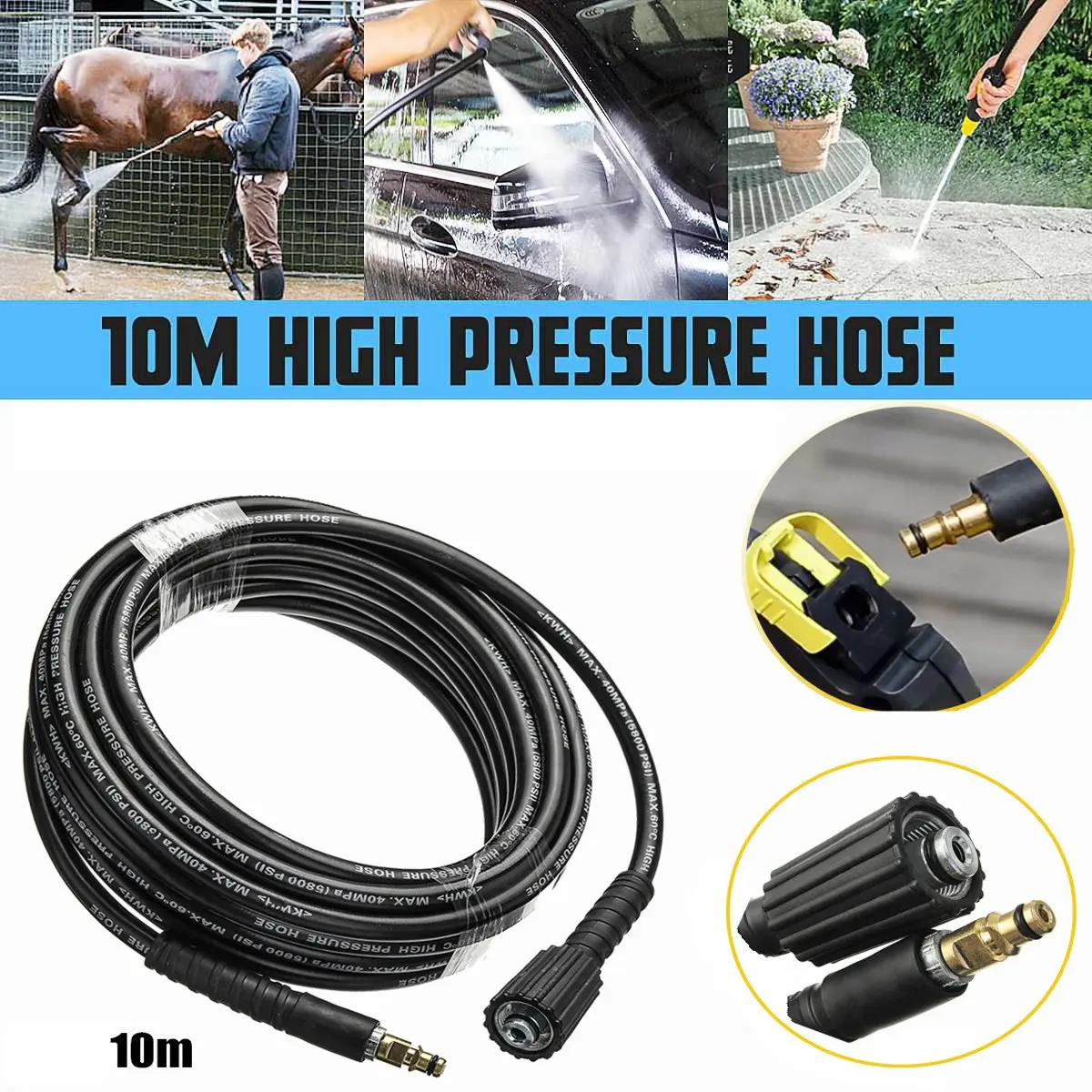 A82M-10M High Pressure E Washer Water Cleaner Clean Pure Copper Car Wash Hose For Karcher K2 K3 K4 K5 K6 K7
A82M-10M High Pressure E Washer Water Cleaner Clean Pure Copper Car Wash Hose For Karcher K2 K3 K4 K5 K6 K7