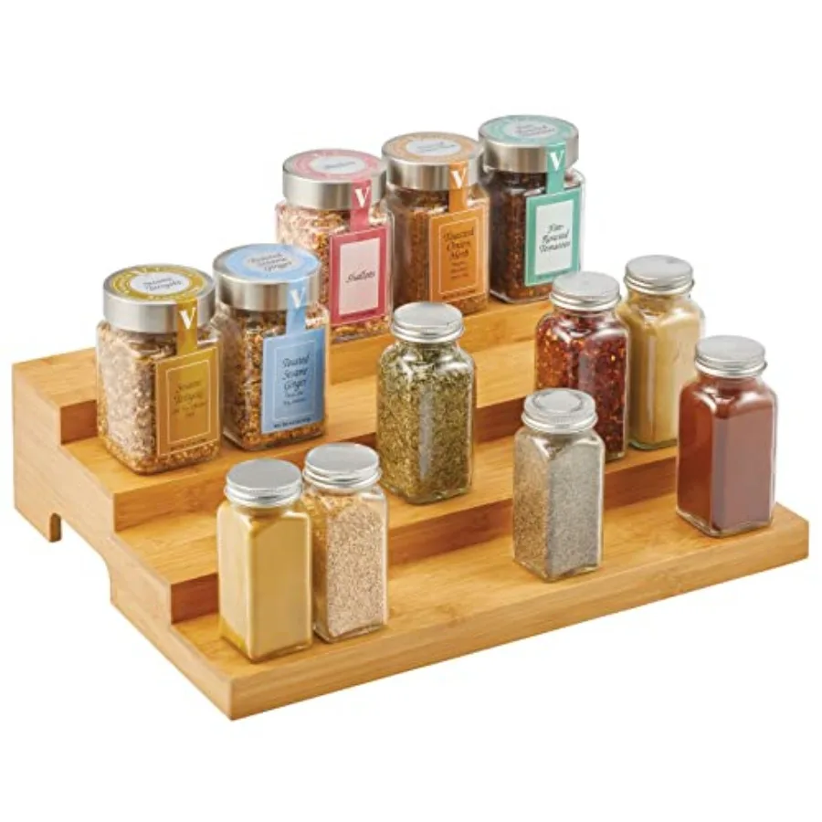 Bamboo Spice and Food Kitchen Cabinet Pantry Shelf Organizer - 4-Tier Storage - Modern Compact Caddy Rack - Holds Spices/Herb B
Bamboo Spice and Food Kitchen Cabinet Pantry Shelf Organizer - 4-Tier Storage - Modern Compact Caddy Rack - Holds Spices/Herb B