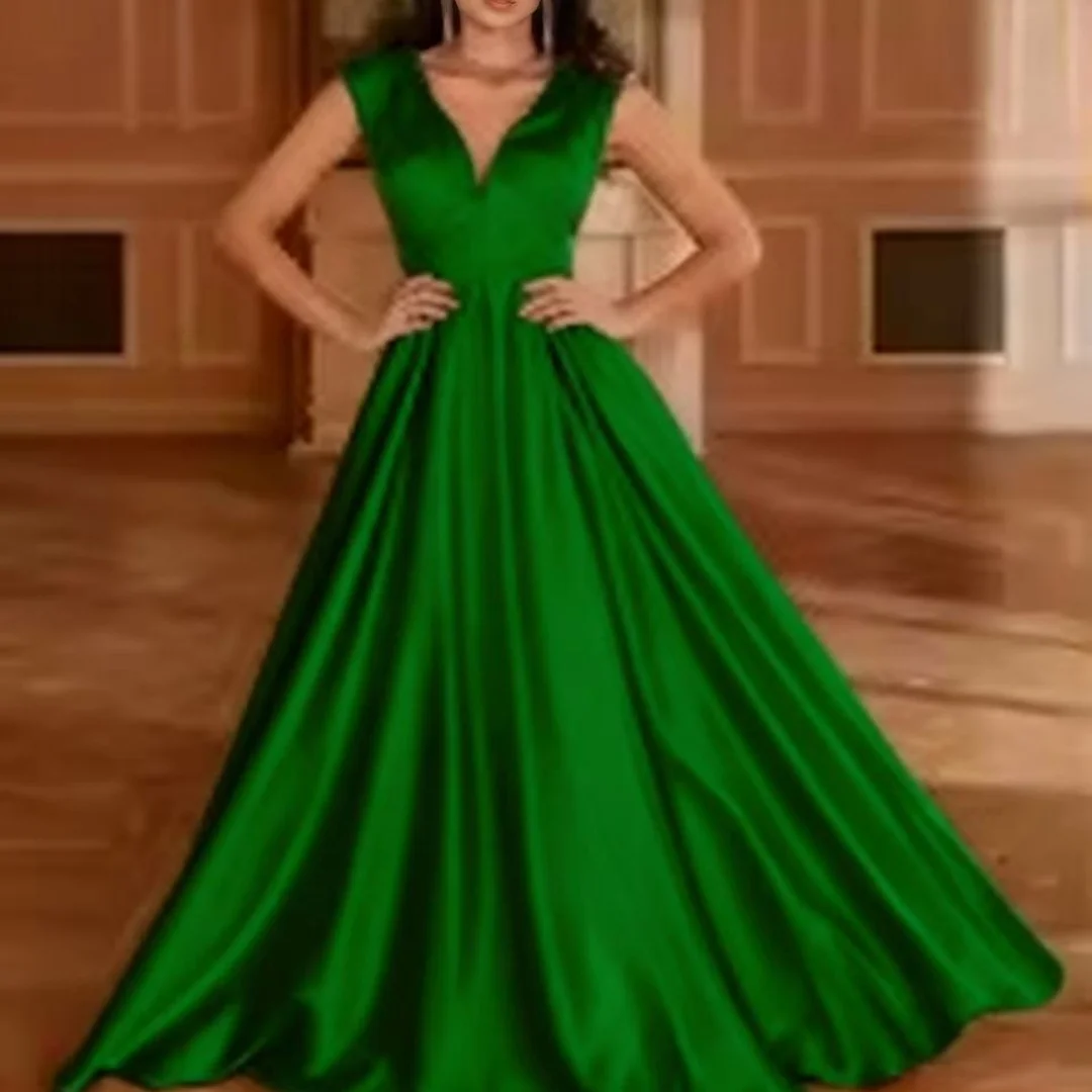 Зеленое вечернее платье с v-образным вырезом по индивидуальному заказу, вечерние платья, платья для выпускного вечера на день рождения для женщин 
Зеленое вечернее платье с v-образным вырезом по индивидуальному заказу, вечерние платья, платья для выпускного вечера на день рождения для женщин
