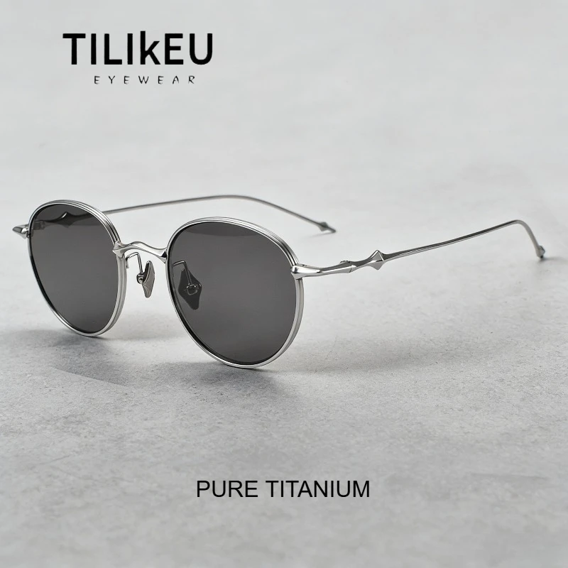 New Ultra Light Pure Titanium Nylon Sunscreen Driving Anti Glare Sunglasses Men Women Trend Round Frame Night Vision Sun Glasses
New Ultra Light Pure Titanium Nylon Sunscreen Driving Anti Glare Sunglasses Men Women Trend Round Frame Night Vision Sun Glasses