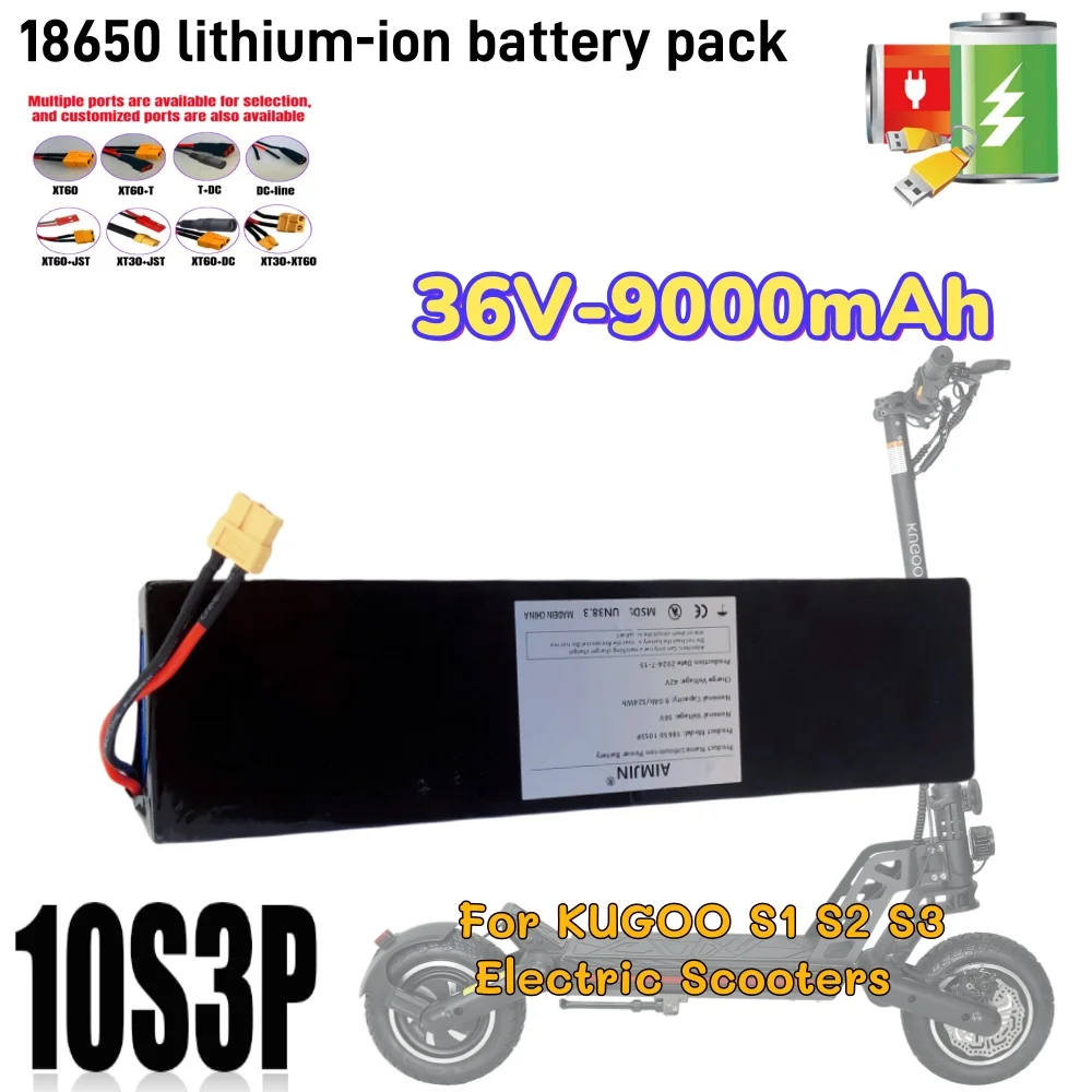 AIMJIN 10S3P 36V 9000mAh Li-ion Rechargeable Battery Pack Suitable for Electric Scooter Battery
AIMJIN 10S3P 36V 9000mAh Li-ion Rechargeable Battery Pack Suitable for Electric Scooter Battery