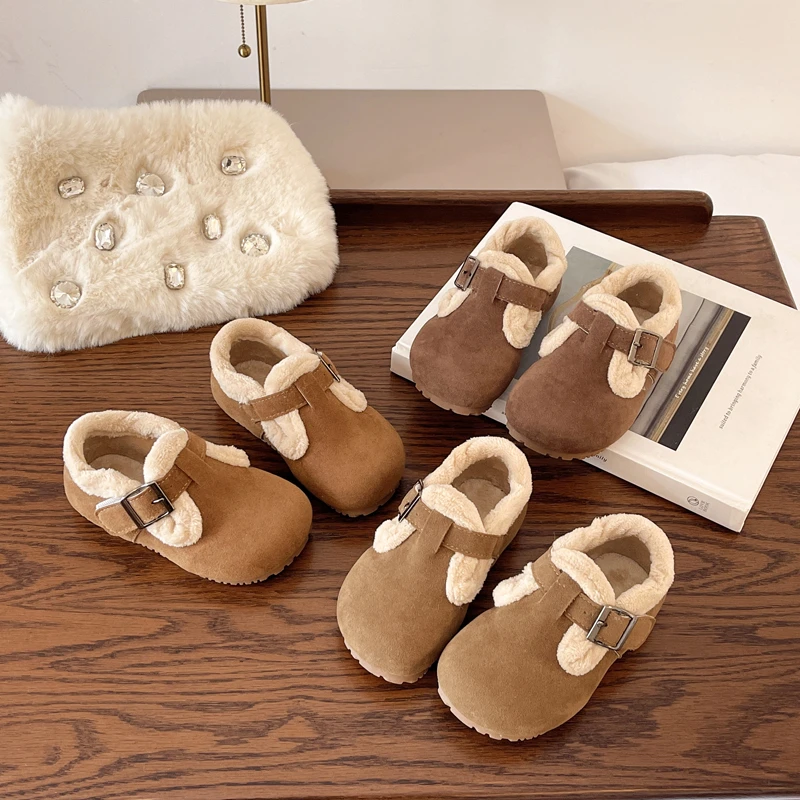 Soft Fluffy Leather Shoes for Girls 2025 New Winter Toddler Plush Lining Walking Shoes Non-slip Simple Retro Kid School Loafers
Soft Fluffy Leather Shoes for Girls 2025 New Winter Toddler Plush Lining Walking Shoes Non-slip Simple Retro Kid School Loafers