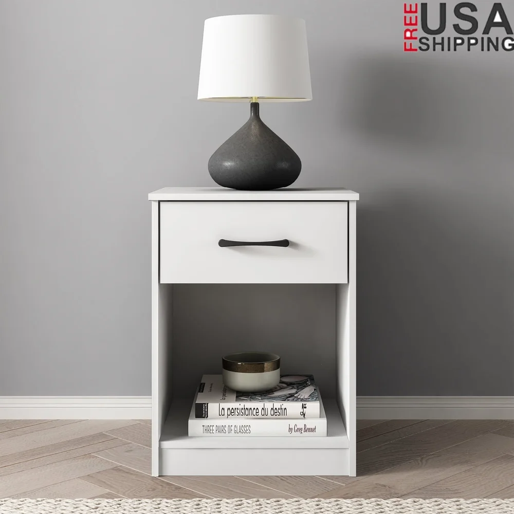 Minimalist Nightstand with 1 Drawer Easy Assembly Smooth Glide System Elegant Bedroom Furniture White Finish
Minimalist Nightstand with 1 Drawer Easy Assembly Smooth Glide System Elegant Bedroom Furniture White Finish