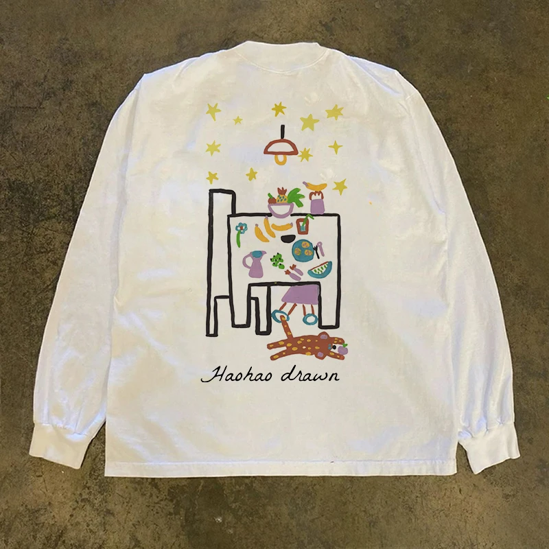 Pure Cotton Long Sleeve T-Shirt 310g Heavyweight American Style Retro Oversize Streetwear Versatile MiaoXin Clothing Accessory
Pure Cotton Long Sleeve T-Shirt 310g Heavyweight American Style Retro Oversize Streetwear Versatile MiaoXin Clothing Accessory
