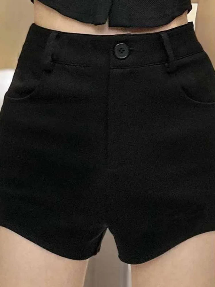High Waist Black Elasticated Short Pants Women's Summer Fashion Casual Versatile Slimming Hot Girl Commute Style Polyester Fiber
High Waist Black Elasticated Short Pants Women's Summer Fashion Casual Versatile Slimming Hot Girl Commute Style Polyester Fiber