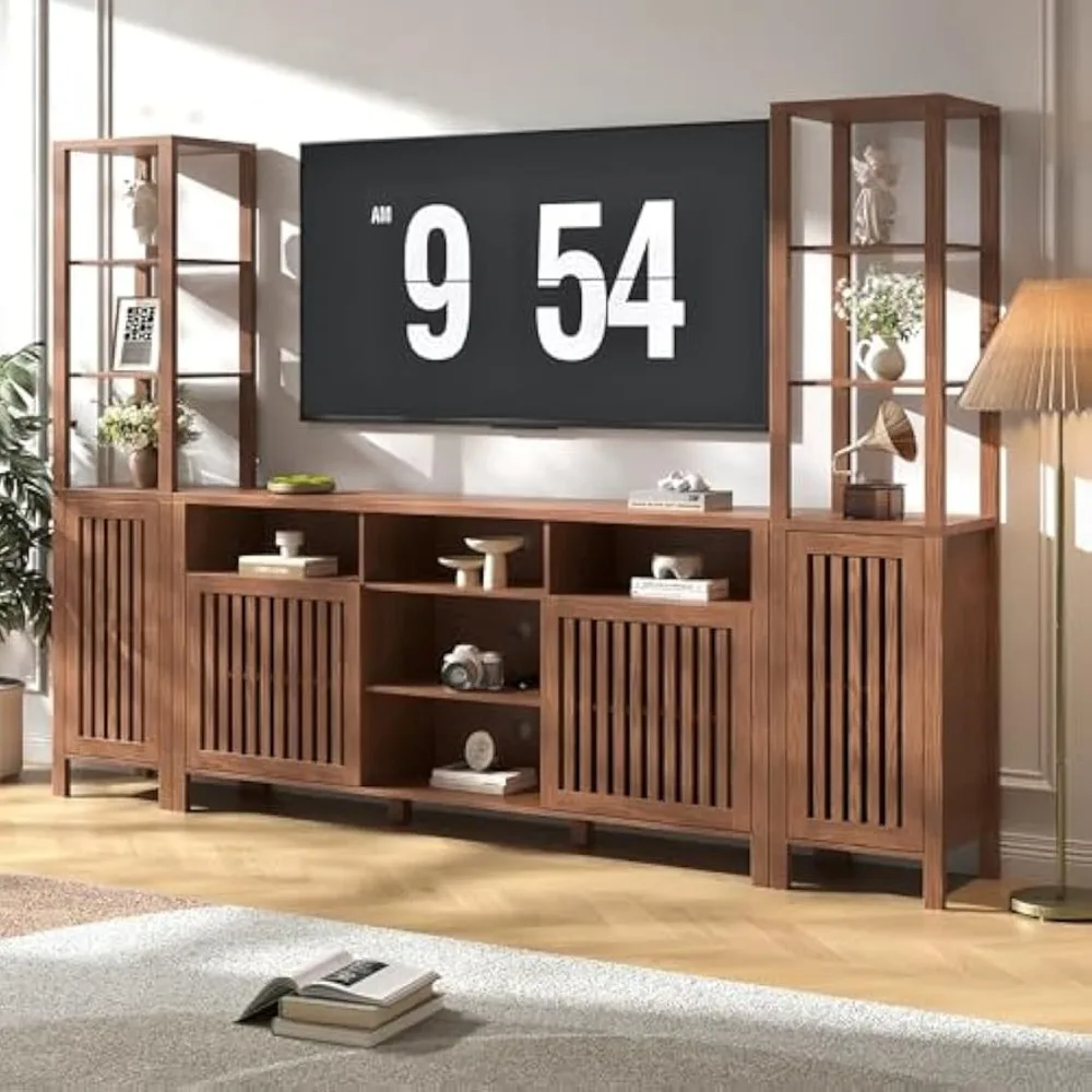 Farmhouse Entertainment Center with 4 Doors & Bookshelves, Storage Cabinet with Adjustable Shelves,Ideal for Living Room,Bedroom
Farmhouse Entertainment Center with 4 Doors & Bookshelves, Storage Cabinet with Adjustable Shelves,Ideal for Living Room,Bedroom