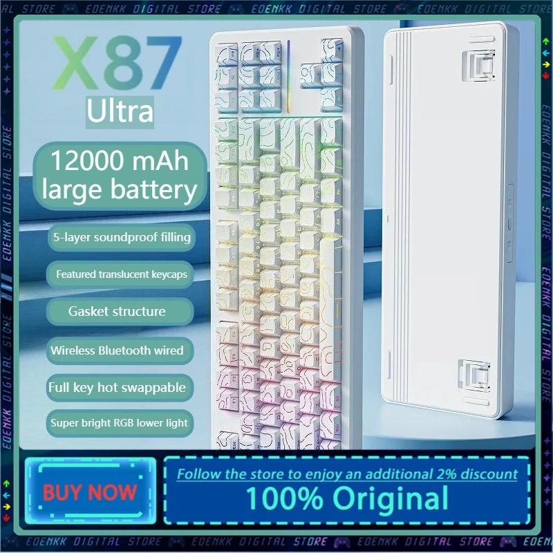Новая беспроводная механическая клавиатура X87 Ultra, индивидуальный магнитный переключатель, трехрежимное подключение, игровой офис, горячая замена
Новая беспроводная механическая клавиатура X87 Ultra, индивидуальный магнитный переключатель, трехрежимное подключение, игровой офис, горячая замена