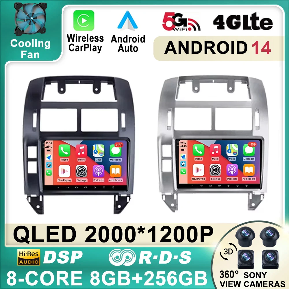 Android 14 Wireless CarPlay Android Auto Radio For Volkswagen Polo Mk4 IV 4 2001-2009 Car Multimedia GPS autoradio Head Unit
Android 14 Wireless CarPlay Android Auto Radio For Volkswagen Polo Mk4 IV 4 2001-2009 Car Multimedia GPS autoradio Head Unit
