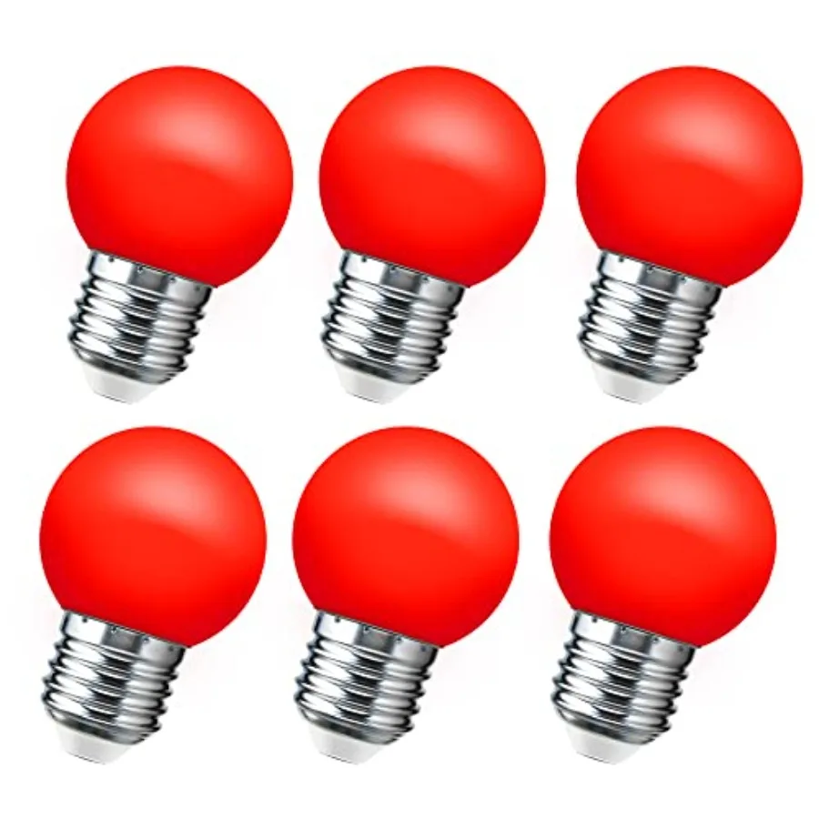 LED Light Bulb 15W Equivalent, 1W LED Colo Night Lights, G45 Christmas Globe Light Bulbs, Mini Edison E26 Base Bulb for Vanity
LED Light Bulb 15W Equivalent, 1W LED Colo Night Lights, G45 Christmas Globe Light Bulbs, Mini Edison E26 Base Bulb for Vanity