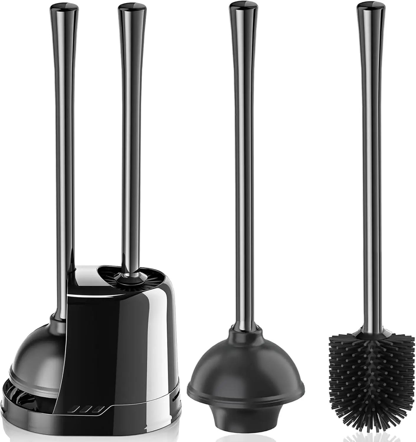 Silicone Toilet Plunger and Brush Set with Ventilated Holder for Bathroom Cleaning
Silicone Toilet Plunger and Brush Set with Ventilated Holder for Bathroom Cleaning
