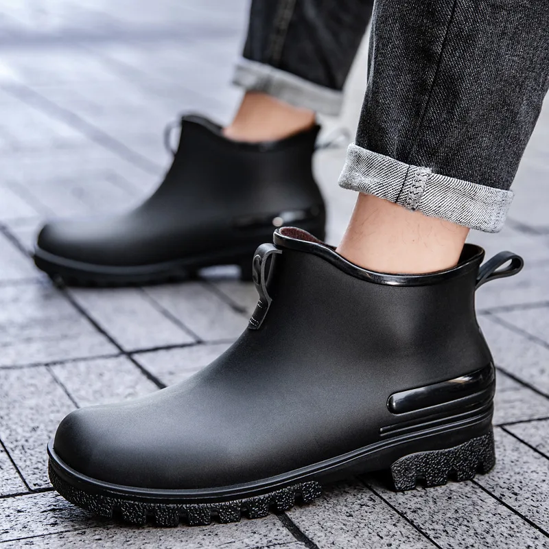 Fleece Lined Chelsea Short Rain Boots Low Cut Ankle Outdoor Water Shoes Men Women PVC Material Solid Color Footwear
Fleece Lined Chelsea Short Rain Boots Low Cut Ankle Outdoor Water Shoes Men Women PVC Material Solid Color Footwear
