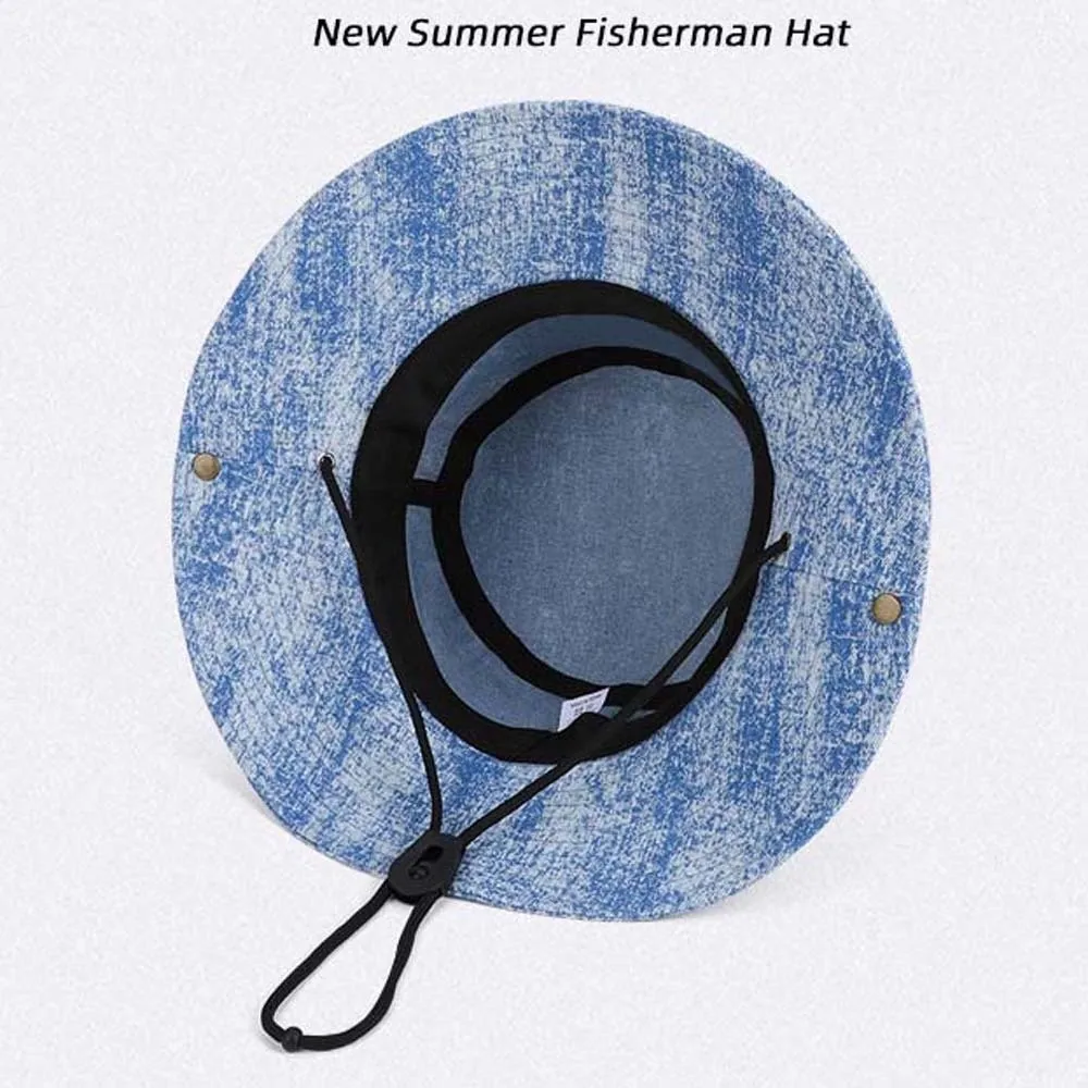 Solid Color Drawstring Denim Fisherman Hat Sombrero Polyester Sunshade Cowboy Hat Wide-Brimmed Lightweight Fishing Cap Hiking
Solid Color Drawstring Denim Fisherman Hat Sombrero Polyester Sunshade Cowboy Hat Wide-Brimmed Lightweight Fishing Cap Hiking