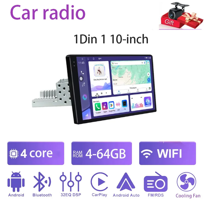 10-inch Car Radio 1 Din Carplay Android Auto Multimedia Player HD Touch Screen FM Bluetooth MirrorLink Universal Autoradio
10-inch Car Radio 1 Din Carplay Android Auto Multimedia Player HD Touch Screen FM Bluetooth MirrorLink Universal Autoradio