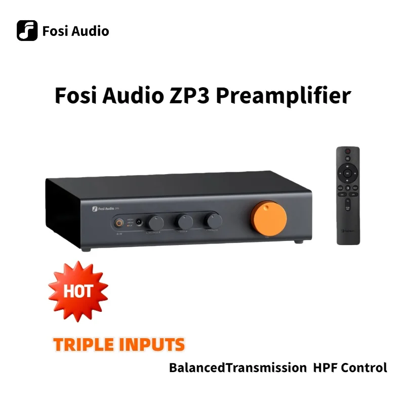 Предусилитель Fosi Audio ZP3 с Hi-Fi-предусилителем XLR/RCA/SUB 3 входа/3 выхода с контролем тона фильтра HPF High Pass
Предусилитель Fosi Audio ZP3 с Hi-Fi-предусилителем XLR/RCA/SUB 3 входа/3 выхода с контролем тона фильтра HPF High Pass