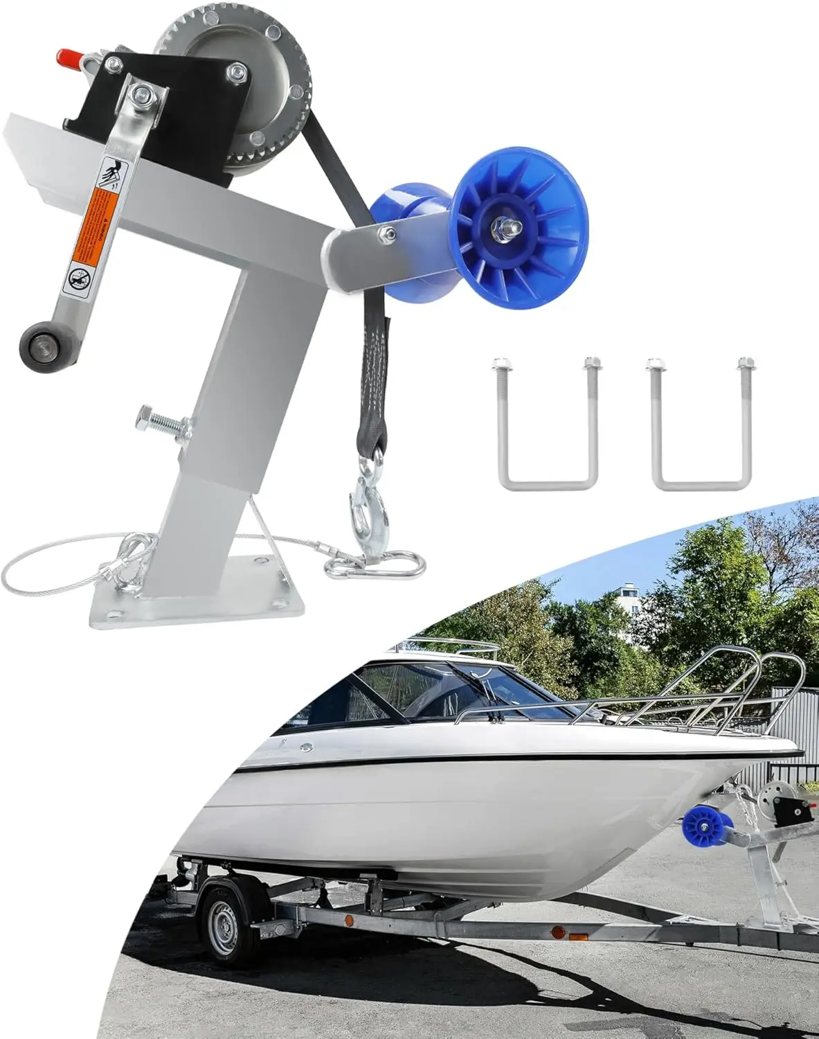 Adjustable Boat Trailer Winch Stand With Roller Fits 3 W x 4 H Trailer Drawbar For Boats Up To 16 4FT
Adjustable Boat Trailer Winch Stand With Roller Fits 3 W x 4 H Trailer Drawbar For Boats Up To 16 4FT