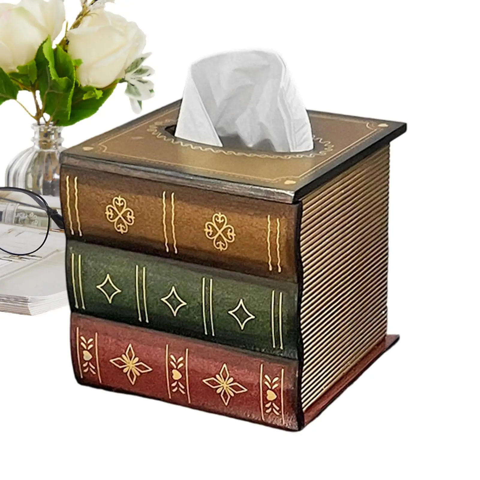 Vintage Wooden Book Tissue Box Retro Book Shape Napkin Organizer Napkin Dispenser For Bathroom Dining Rooms Dressers
Vintage Wooden Book Tissue Box Retro Book Shape Napkin Organizer Napkin Dispenser For Bathroom Dining Rooms Dressers