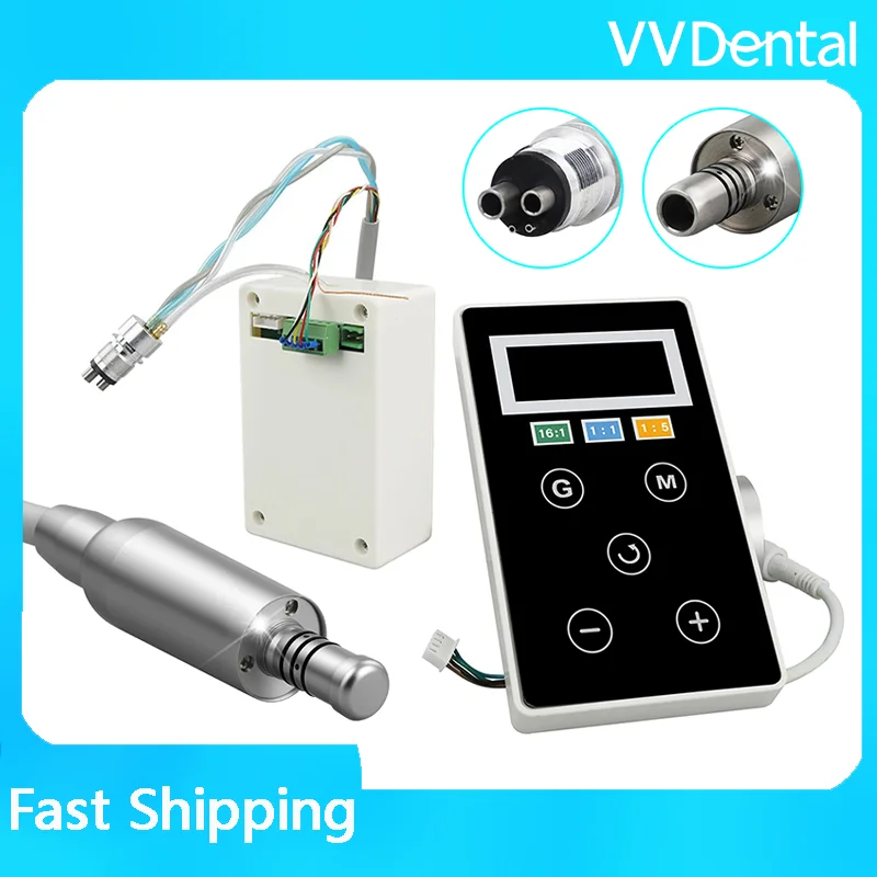Brushless LED Micromotor Dental Electric Micro Motor for Dental Chair Unit Dentist Accessories fit 1:1/1:5/16:1 Contra Angle
Brushless LED Micromotor Dental Electric Micro Motor for Dental Chair Unit Dentist Accessories fit 1:1/1:5/16:1 Contra Angle