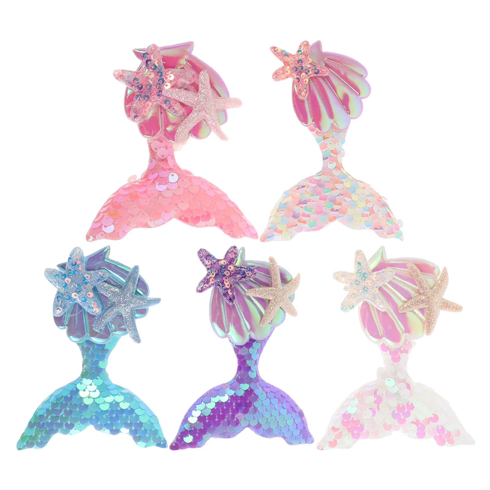 5pcs Mermaid Tail Hair Clips Glittering Sequins Hair Accessories For Birthday Party Sparkling Hairpins
5pcs Mermaid Tail Hair Clips Glittering Sequins Hair Accessories For Birthday Party Sparkling Hairpins