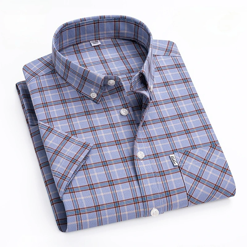 Solid Color Classic Stripes Plaid Shirt Men White 100%cotton Easy-care White Short Sleeve Shirts for Men 4XL 3XL Casual Business
Solid Color Classic Stripes Plaid Shirt Men White 100%cotton Easy-care White Short Sleeve Shirts for Men 4XL 3XL Casual Business