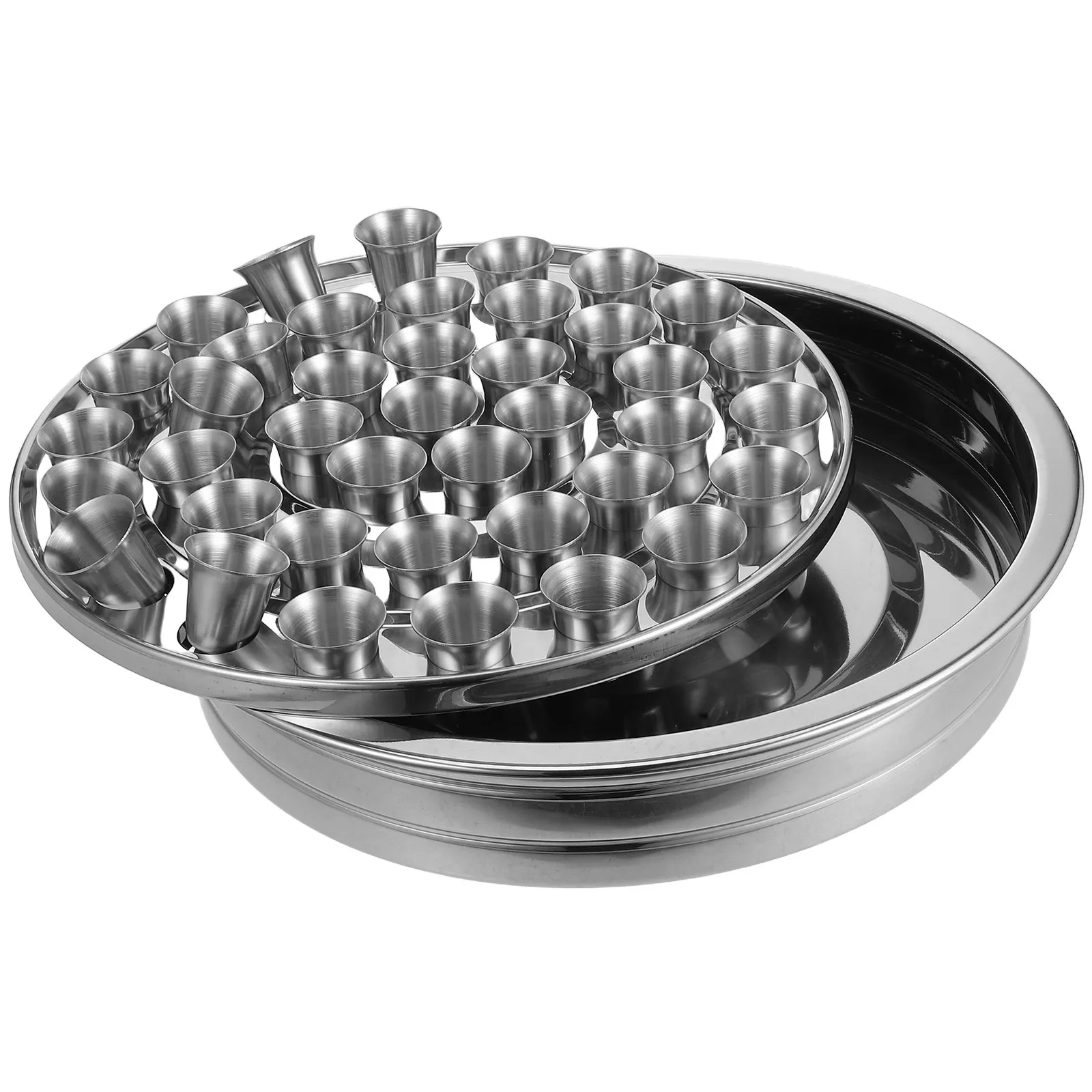 1Set Stainless Steel Communion Cup Tray Stackable Bread Plate Church Service Holy Communion Supplies Christmas Serving Set
1Set Stainless Steel Communion Cup Tray Stackable Bread Plate Church Service Holy Communion Supplies Christmas Serving Set