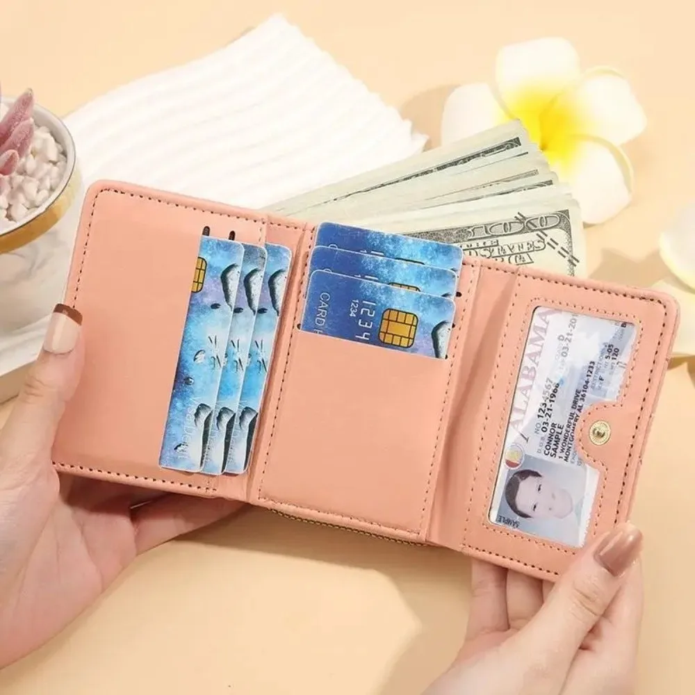 Versatile Embroidered Love Women's Wallet PU Leather Zipper Buckle Coin Purse Large Capacity Mini Clutch Ladies 
Versatile Embroidered Love Women's Wallet PU Leather Zipper Buckle Coin Purse Large Capacity Mini Clutch Ladies