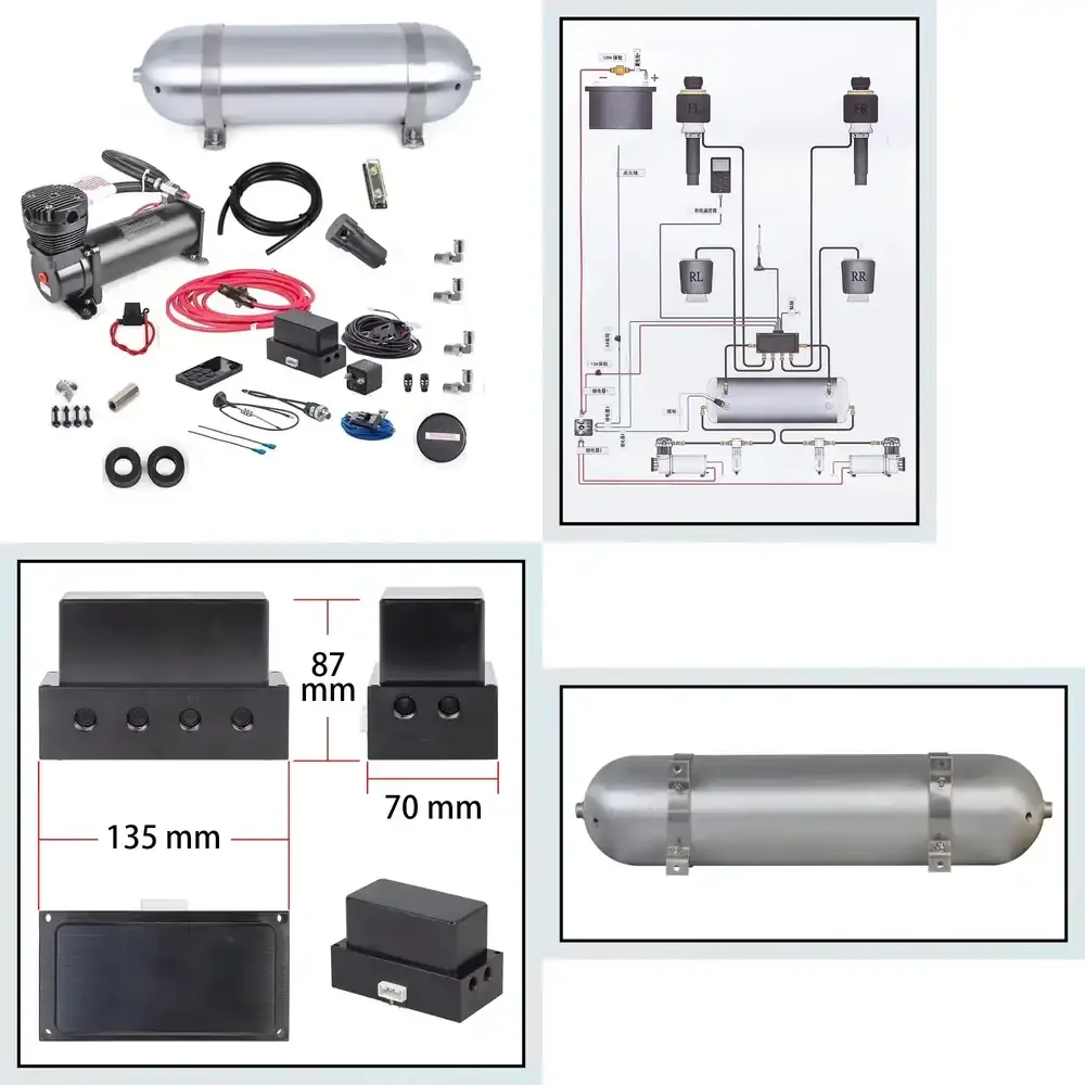 Air Management Kit Air Ride Suspension System Electronic Controller System With Air Tank & Compressor Pump
Air Management Kit Air Ride Suspension System Electronic Controller System With Air Tank & Compressor Pump