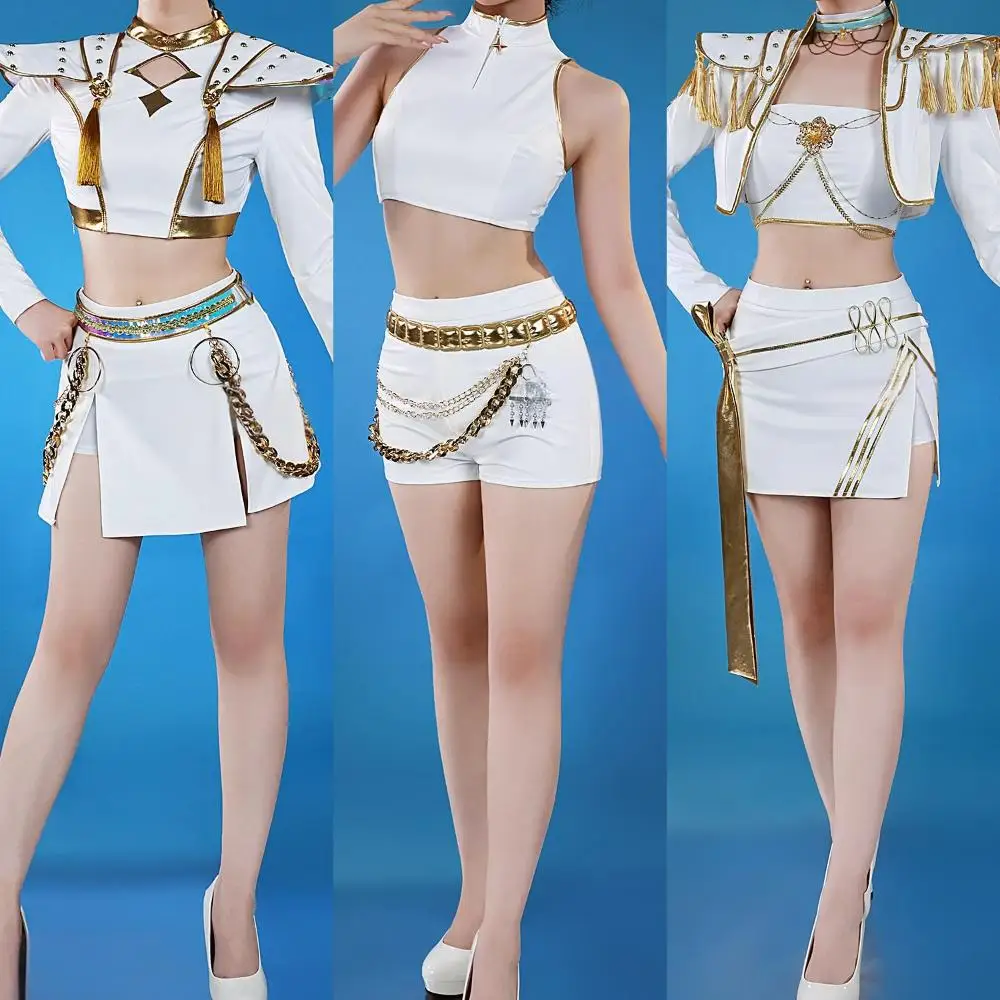 HUNTRIX K-POP Demon Hunters Cosplay Rumi Mira Zoey White Stage Uniforms Anime Halloween Costumes Women's Jacket Vest Shorts Suit
HUNTRIX K-POP Demon Hunters Cosplay Rumi Mira Zoey White Stage Uniforms Anime Halloween Costumes Women's Jacket Vest Shorts Suit