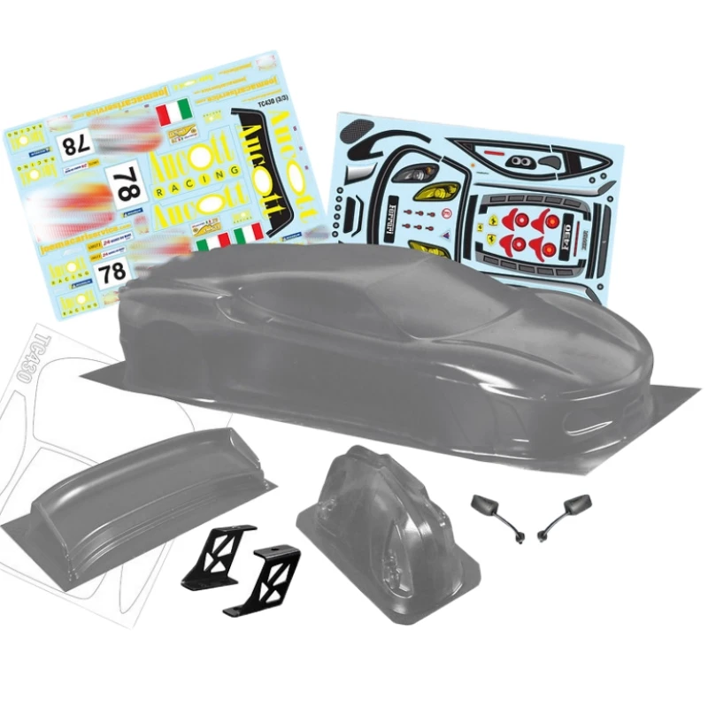 1/10 Ferari 430 Clear Lexan Body W/Rear Wing and Stickers Decal for RC Car Chassis 257mm wheelbase Tamiya hpi hsp kyosho
1/10 Ferari 430 Clear Lexan Body W/Rear Wing and Stickers Decal for RC Car Chassis 257mm wheelbase Tamiya hpi hsp kyosho