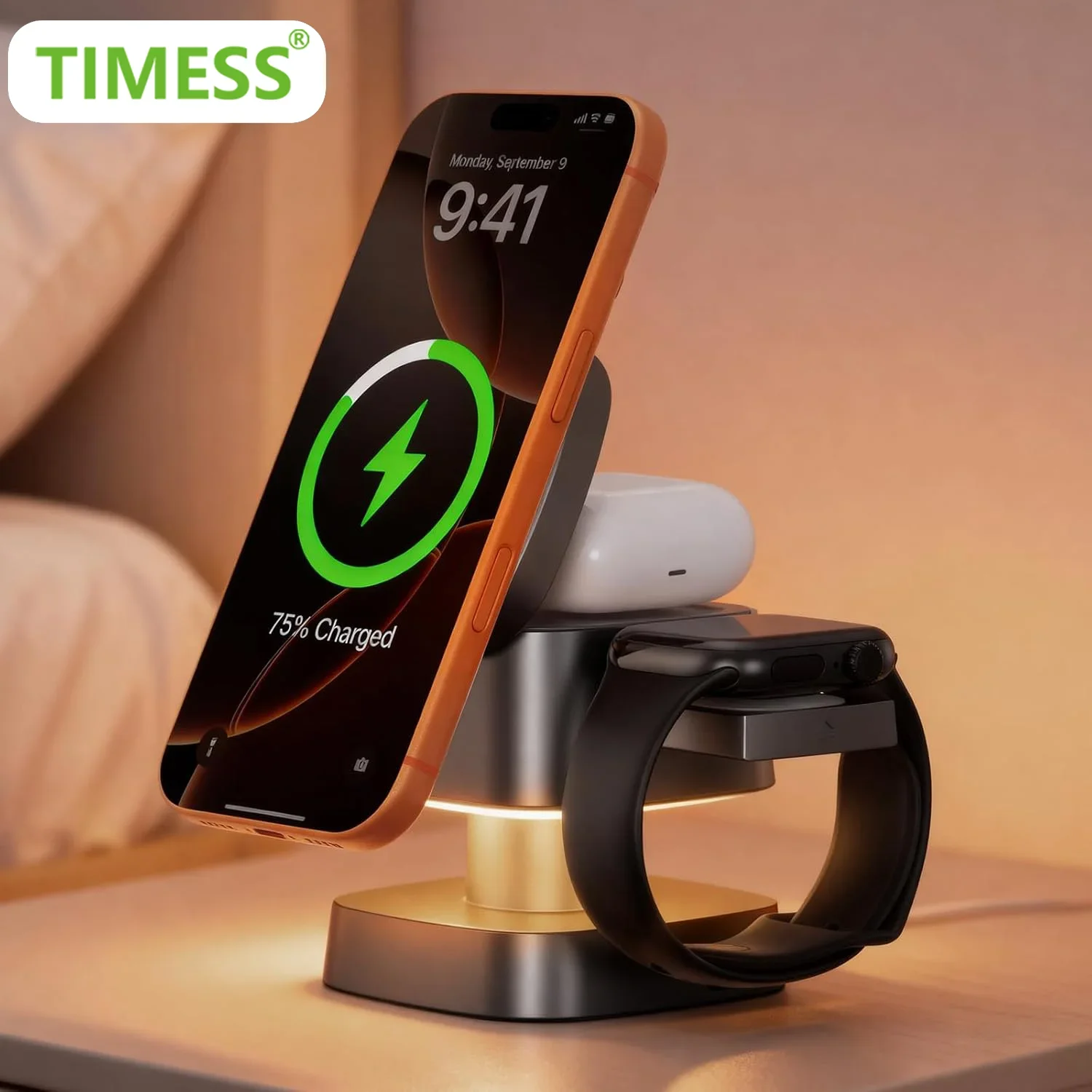 Magnetic 3 in 1 Wireless Charger For iPhone 17 16 15 14 13 12 Fast Charging Station for Apple Watch 10 9 8 7 6 5 Airpods 2 3 Pro
Magnetic 3 in 1 Wireless Charger For iPhone 17 16 15 14 13 12 Fast Charging Station for Apple Watch 10 9 8 7 6 5 Airpods 2 3 Pro