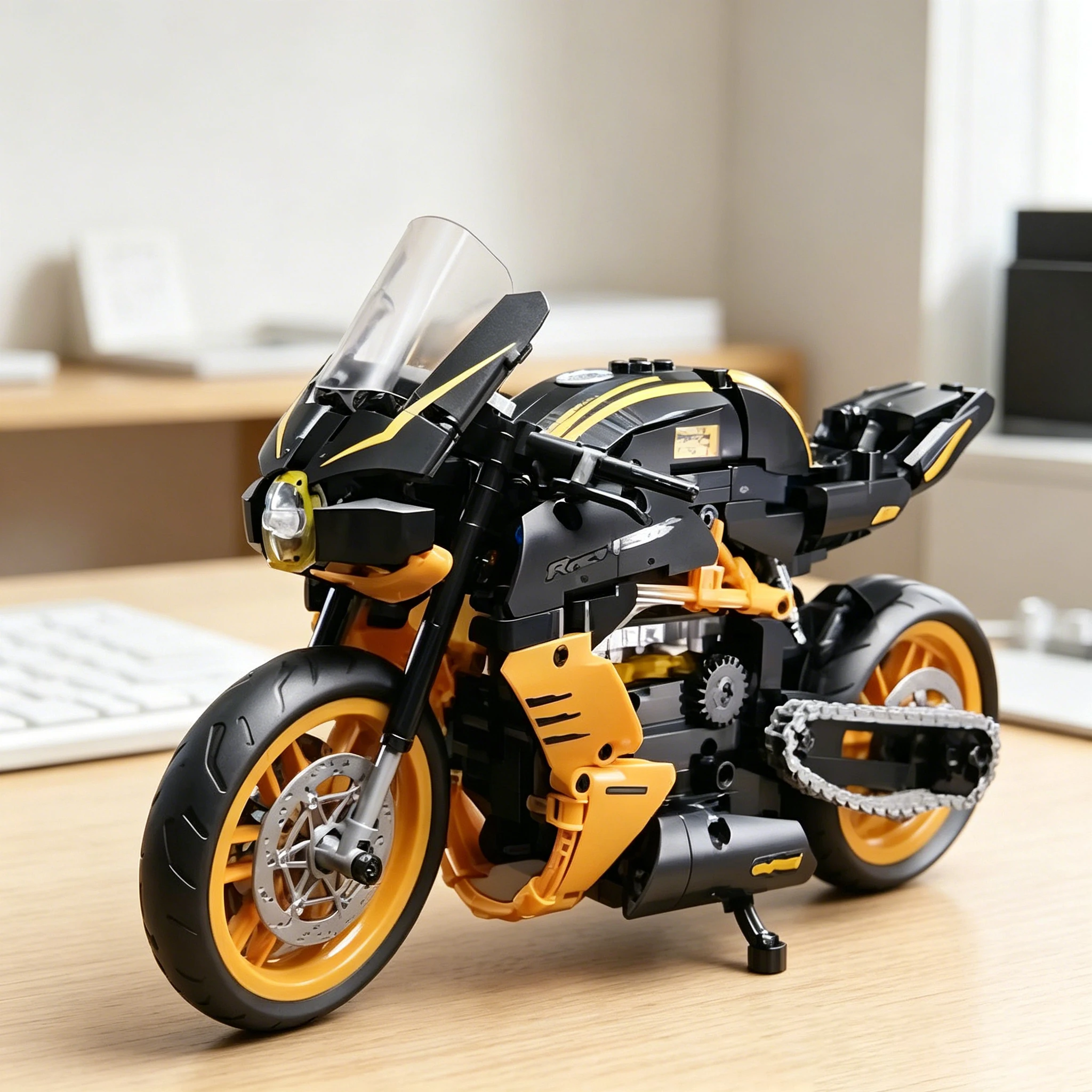 Black Gold Technic Motorcycle Building Blocks MOC Creative Motorbike Model DIY Assembled Bricks Toys Home Desktop Decor Gifts Fo
Black Gold Technic Motorcycle Building Blocks MOC Creative Motorbike Model DIY Assembled Bricks Toys Home Desktop Decor Gifts Fo