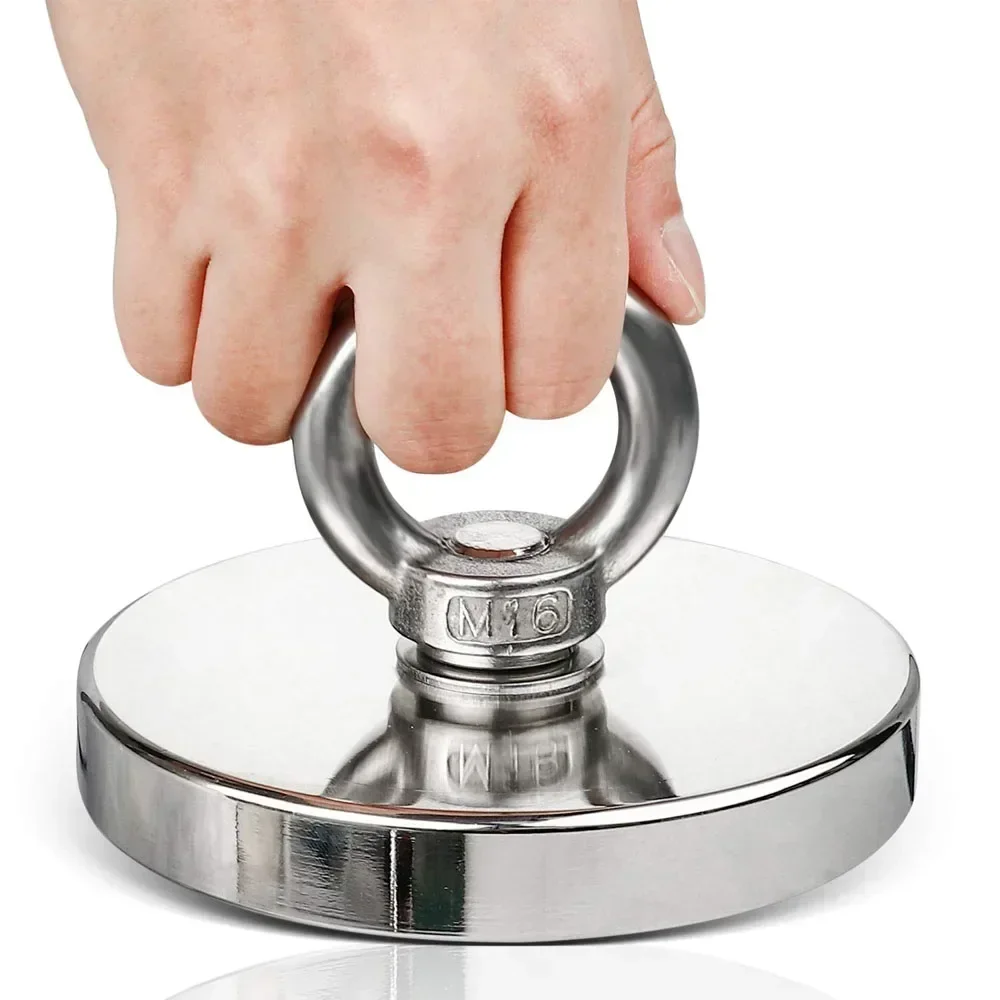 Super Strong Neodymium Fishing Magnet Hook N52 Heavy Duty Rare Earth Magnet with Countersunk Hole Eyebolt 16-60mm Salvage Magnet
Super Strong Neodymium Fishing Magnet Hook N52 Heavy Duty Rare Earth Magnet with Countersunk Hole Eyebolt 16-60mm Salvage Magnet