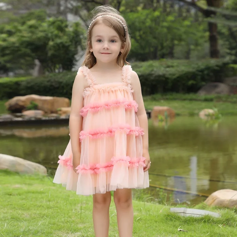 New Summer Girls Dresses Solid Colour Fluffy Mesh Halter Cake Puffy Dress Holiday Party Girls Clothing Cute Princess Frock
New Summer Girls Dresses Solid Colour Fluffy Mesh Halter Cake Puffy Dress Holiday Party Girls Clothing Cute Princess Frock