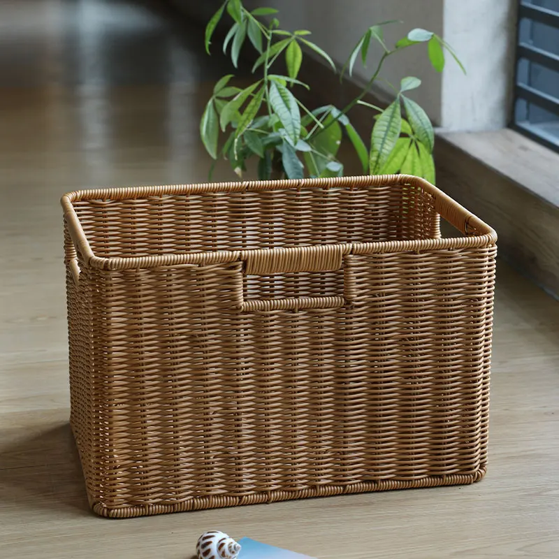 Simple Woven Rattan Style Storage Basket Drawer Living Room Cabinet Organizer Snack Basket Miscellaneous Item Storage Basket
Simple Woven Rattan Style Storage Basket Drawer Living Room Cabinet Organizer Snack Basket Miscellaneous Item Storage Basket