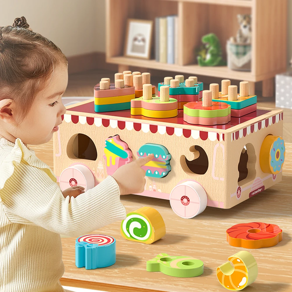 Children Wooden Shape Assortment Matching Toy Dessert Fine Motor Sensory Toys Intelligence Cars Montessori educational Game Cart
Children Wooden Shape Assortment Matching Toy Dessert Fine Motor Sensory Toys Intelligence Cars Montessori educational Game Cart