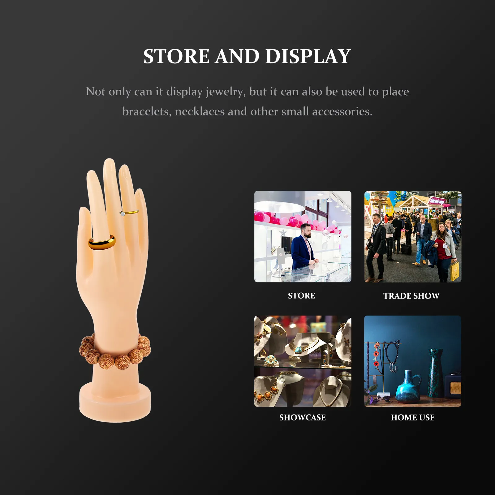 Hand Mannequin for Jewelry Display Realistic Plastic Hand with Base for Rings Bracelets Gloves Holder Mannequin Hands Model
Hand Mannequin for Jewelry Display Realistic Plastic Hand with Base for Rings Bracelets Gloves Holder Mannequin Hands Model