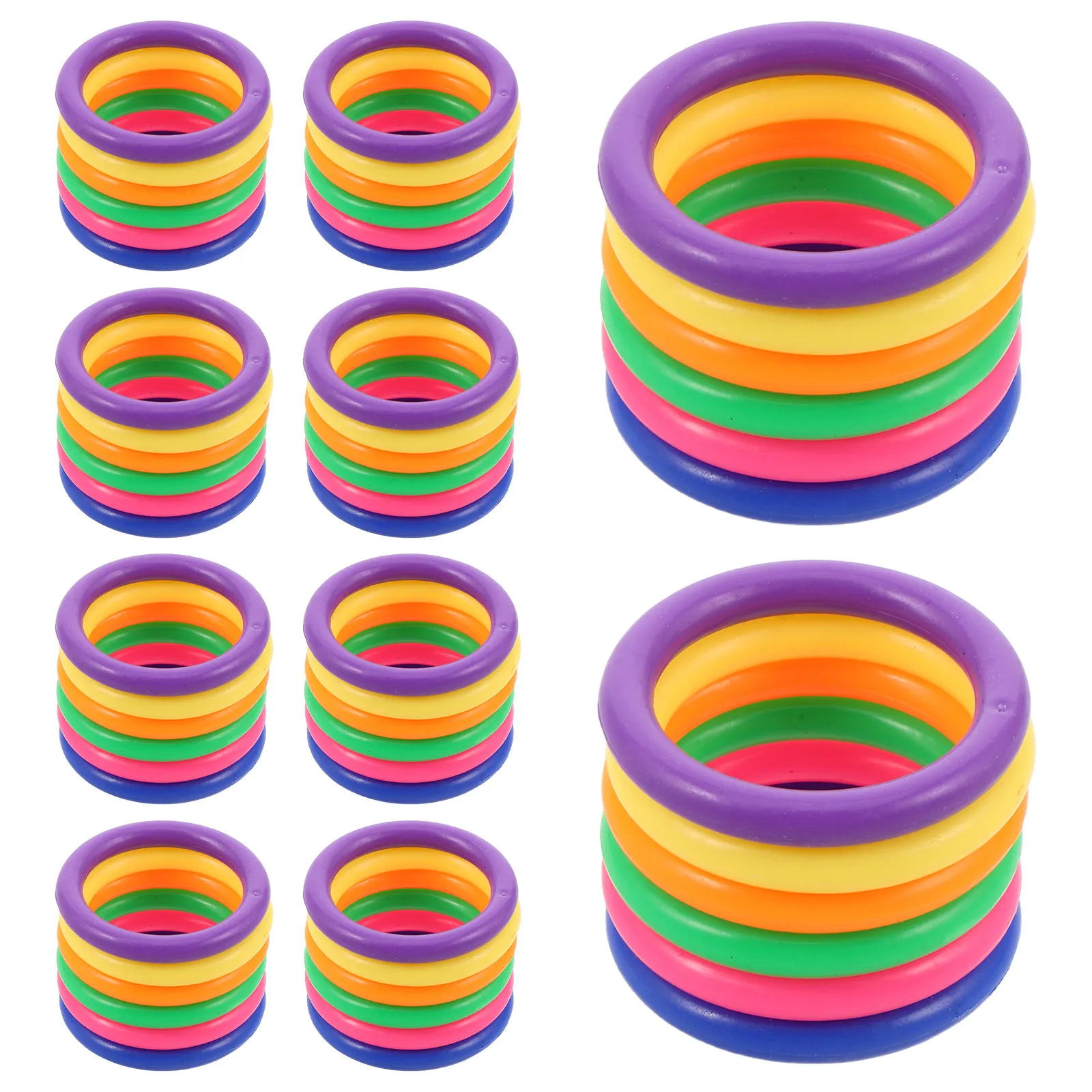 60Pcs Carnival Ring Toss Rings Plastic 2 Inch Bottle Toss Backyard Party Favor Outdoor Lawn Game Colorful Rings for Kids Family
60Pcs Carnival Ring Toss Rings Plastic 2 Inch Bottle Toss Backyard Party Favor Outdoor Lawn Game Colorful Rings for Kids Family