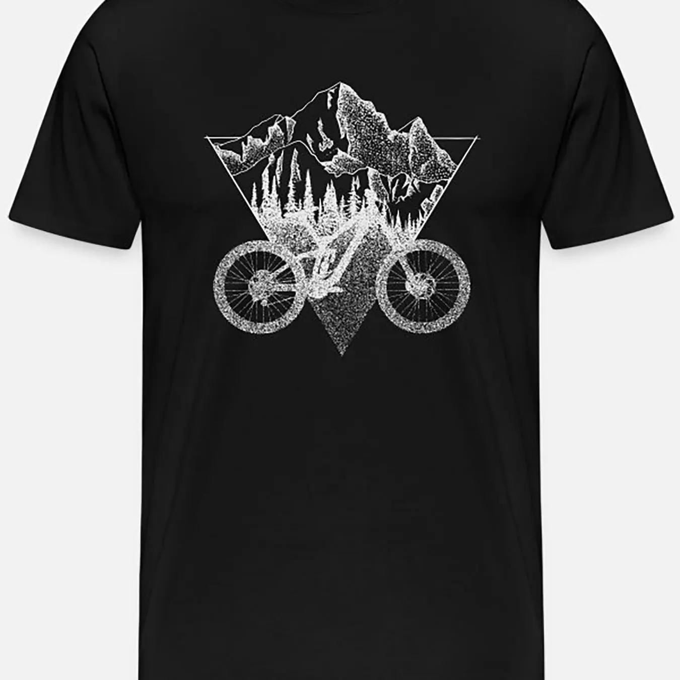 Men's Black Mountain Bike Pattern T-Shirt - Short Sleeve Cotton Casual Design
Men's Black Mountain Bike Pattern T-Shirt - Short Sleeve Cotton Casual Design