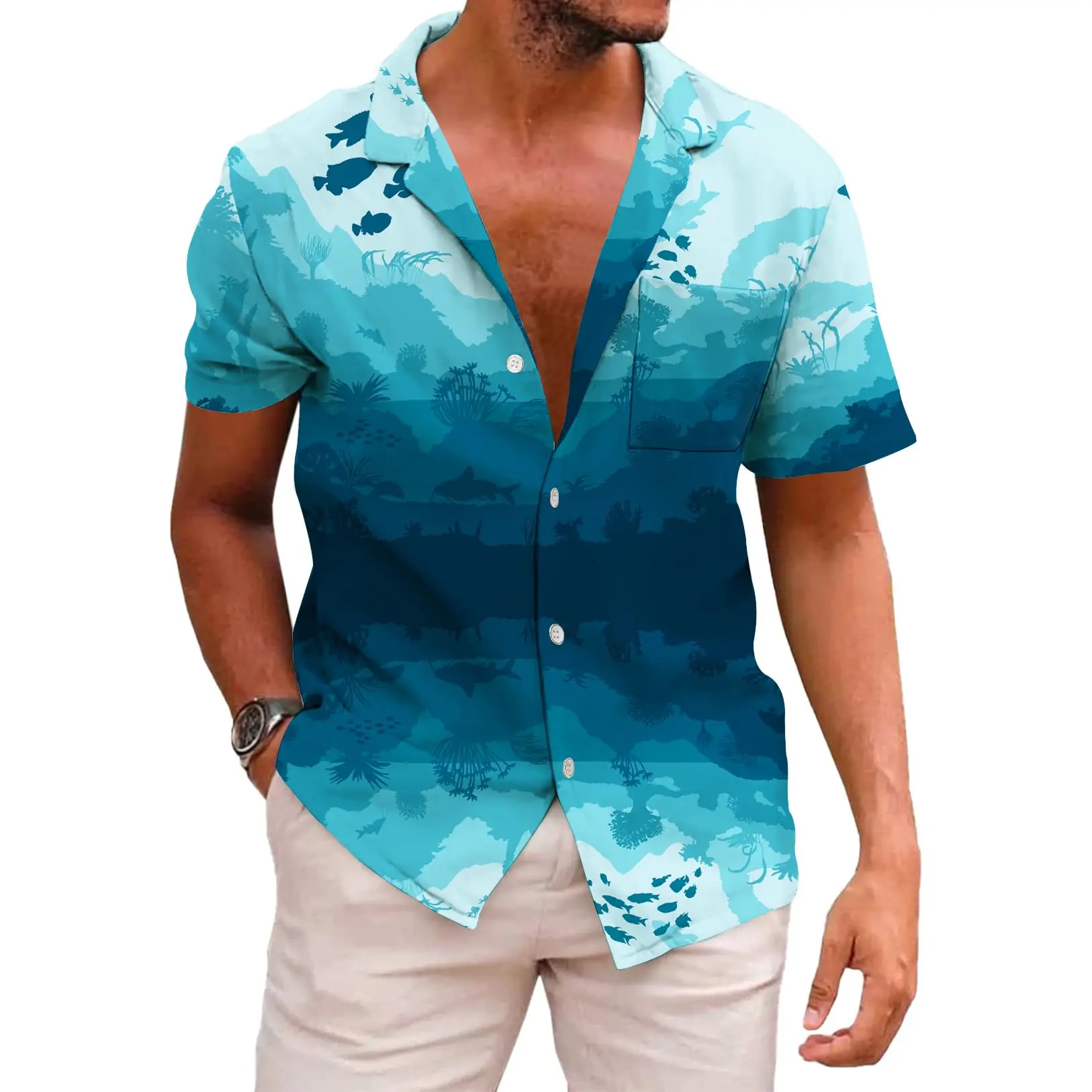 KYKU Men's Casual Button-Down Shirts Hawaiian Shirt Short Sleeve Beach Clothes with Pockets
KYKU Men's Casual Button-Down Shirts Hawaiian Shirt Short Sleeve Beach Clothes with Pockets