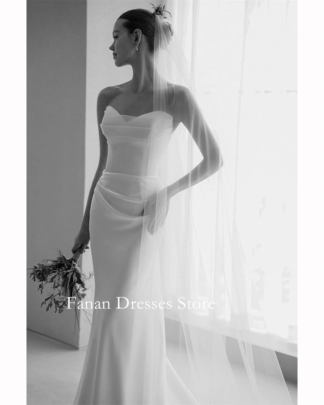 FANAN Корея Милая Русалка Элегантные свадебные платья с скользящим шлейфом 웨딩드레스 Простое платье цвета слоновой кости по индивидуальному заказу Красивые платья невесты плюс S
FANAN Корея Милая Русалка Элегантные свадебные платья с скользящим шлейфом 웨딩드레스 Простое платье цвета слоновой кости по индивидуальному заказу Красивые платья невесты плюс S
