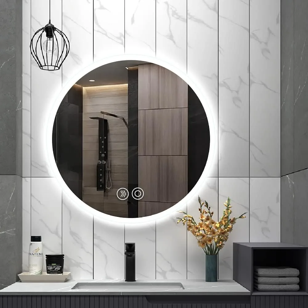 Bathroom Mirror 32inch with Lights, Smart LED Vanity Mirror, Wall Mounted Anti-Fog Dimmable Front Lighted Makeup Mirror
Bathroom Mirror 32inch with Lights, Smart LED Vanity Mirror, Wall Mounted Anti-Fog Dimmable Front Lighted Makeup Mirror