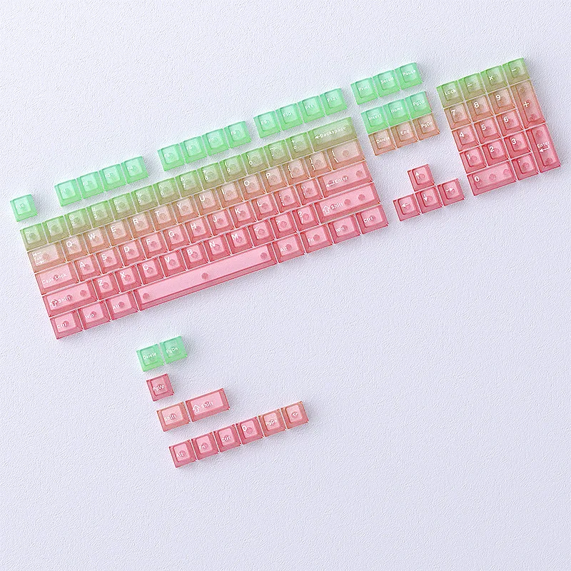 Symphony fog guava keycaps PC transparent 115-key small full set of original DIY mechanical keyboard
Symphony fog guava keycaps PC transparent 115-key small full set of original DIY mechanical keyboard