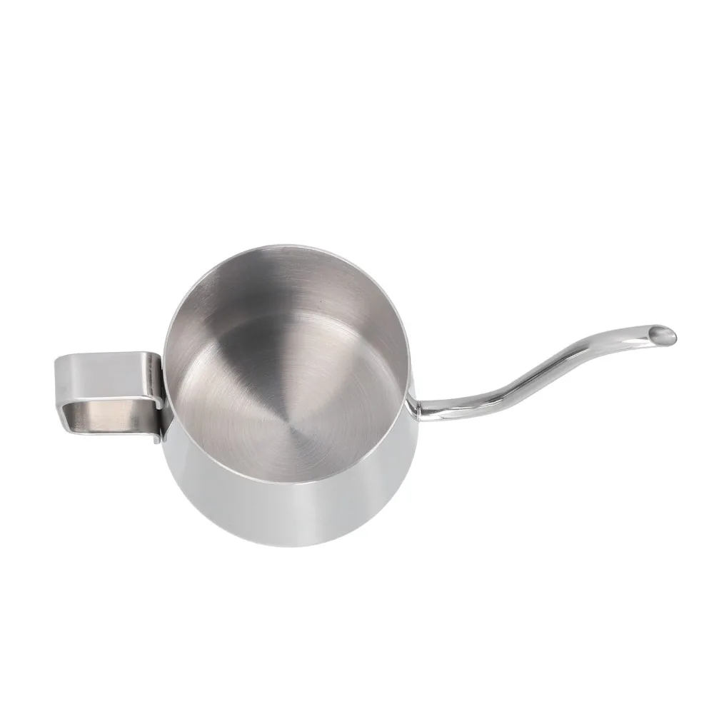 250ml Capacity Stainless Steel Coffee Pot Stainless Steel Silver Pour Over Kettle Long Narrow Spout Hanging Ear Pot
250ml Capacity Stainless Steel Coffee Pot Stainless Steel Silver Pour Over Kettle Long Narrow Spout Hanging Ear Pot