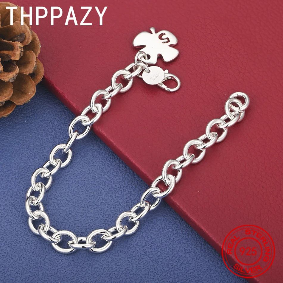 THPPAZY 925 Sterling Silver Four-Leaf Clover Bracelet Fashion Charm Cute Gift Jewelry For Girls Birthday Wedding Jewelry 20CM
THPPAZY 925 Sterling Silver Four-Leaf Clover Bracelet Fashion Charm Cute Gift Jewelry For Girls Birthday Wedding Jewelry 20CM