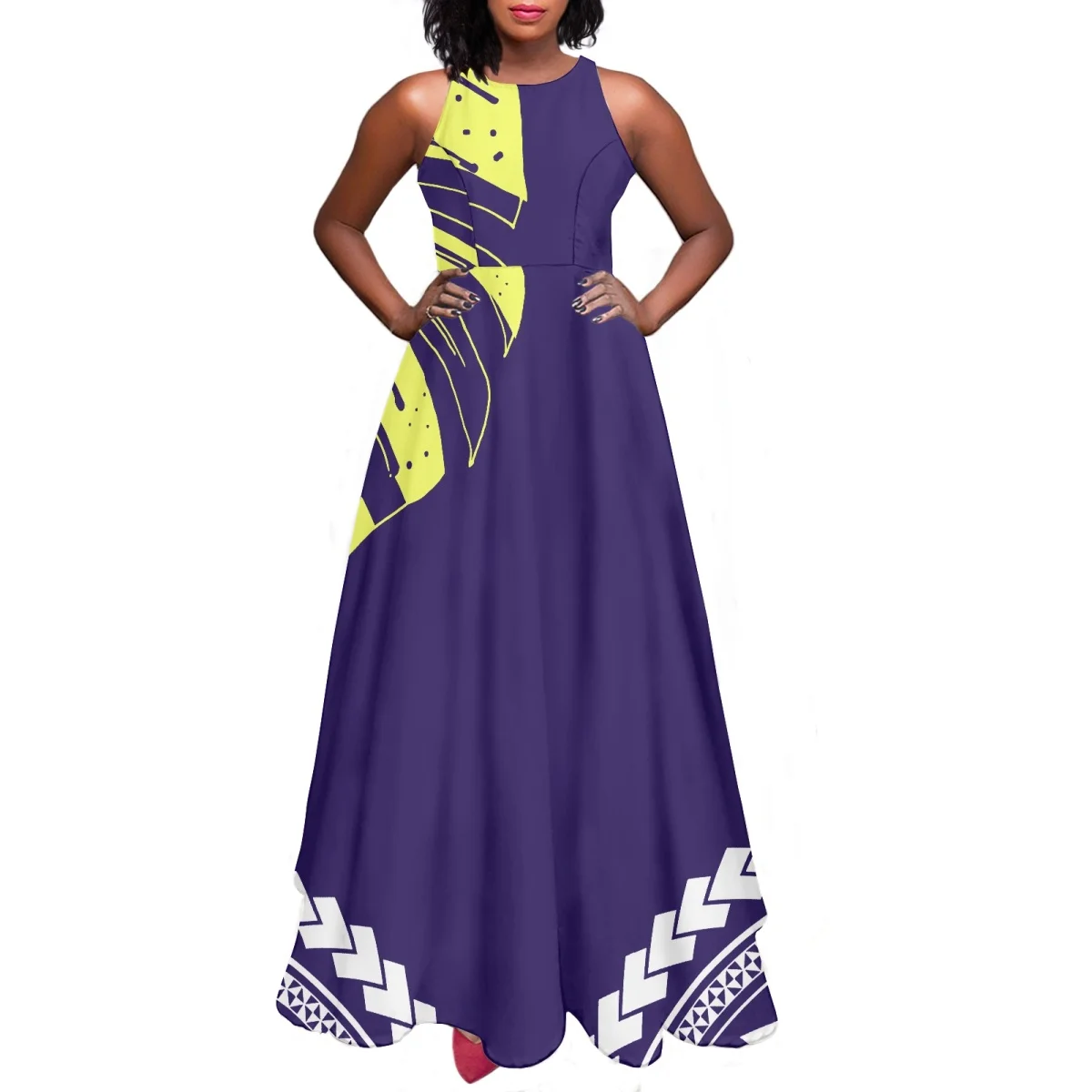 Best selling custom Hawaiian style sexy sleeveless maxi dress prom evening dress Polynesian island monstera print maxi dress
Best selling custom Hawaiian style sexy sleeveless maxi dress prom evening dress Polynesian island monstera print maxi dress